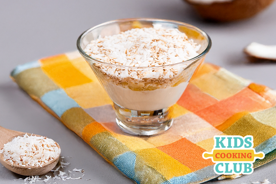 tropical parfait in a cup