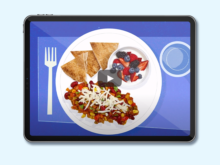 Video that provide examples of what is a balanced meal
