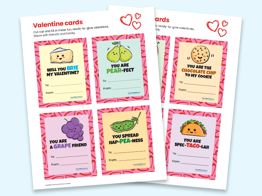 Activity: printable Valentine cards