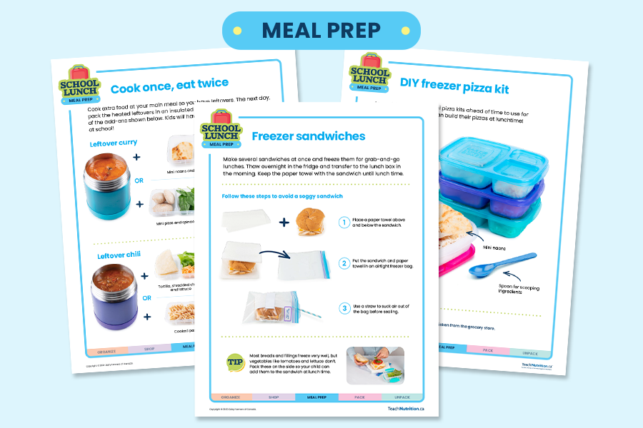  School lunch meal prep cook once, eat twice, DIY freezer pizza kit and freezer sandwiches 