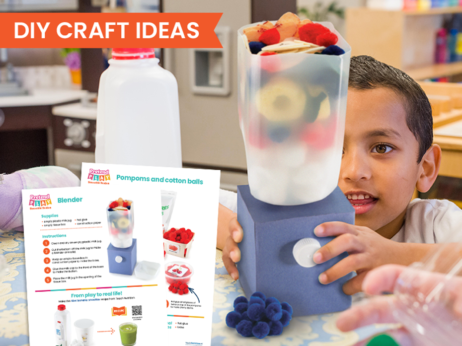 DIY craft ideas - smoothie station pretend play 