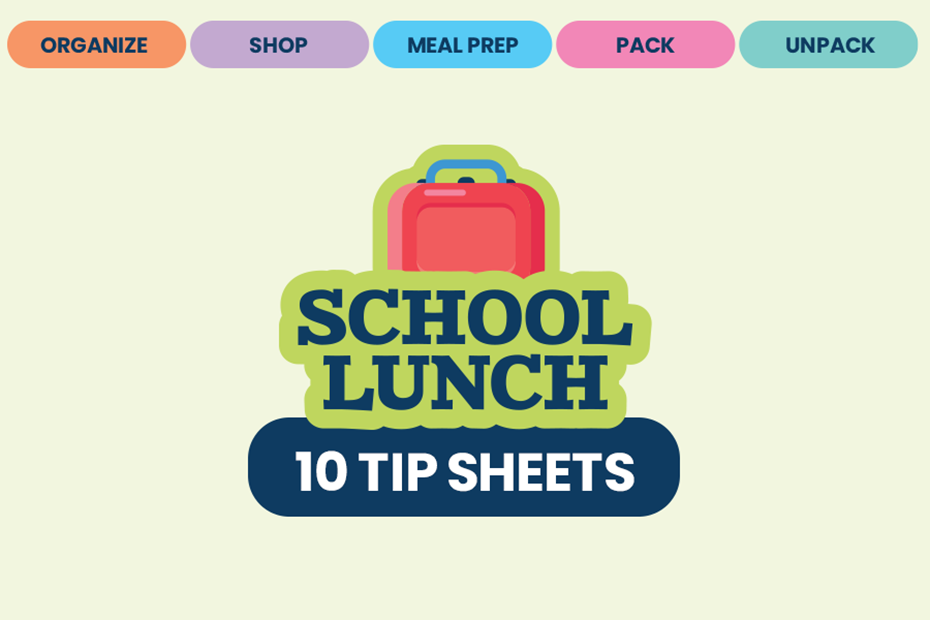 School lunch 10 tip sheets